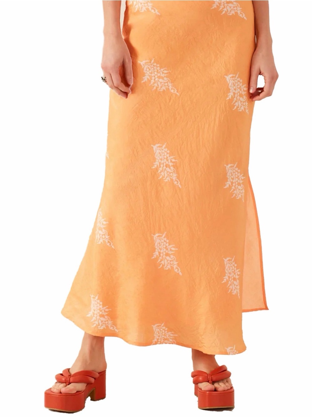 ALIX OF BOHEMIA LYRA HIBISCUS ROSE SILK SKIRT